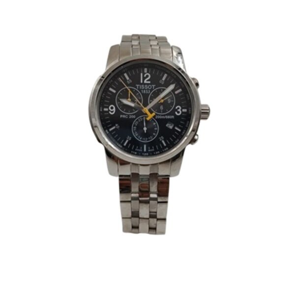 Tissot PRC 200 Men?s Chronograph Watch ? Stainless Steel, Black Dial, Water Resistant, Swiss-Made