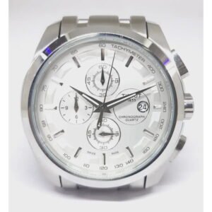 Tissot Chronograph Quartz Men?s Watch ? Silver Dial, Stainless Steel Tachymeter