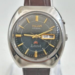 Vintage Ricoh Crystal Automatic Men's Watch with Day/Date and 21 Jewels